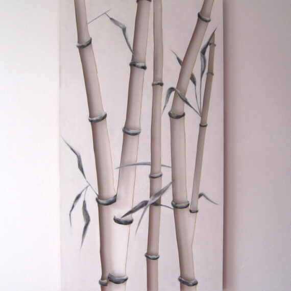 Bambus V, 135 x 75 cm, 2002, Acryl auf Holz