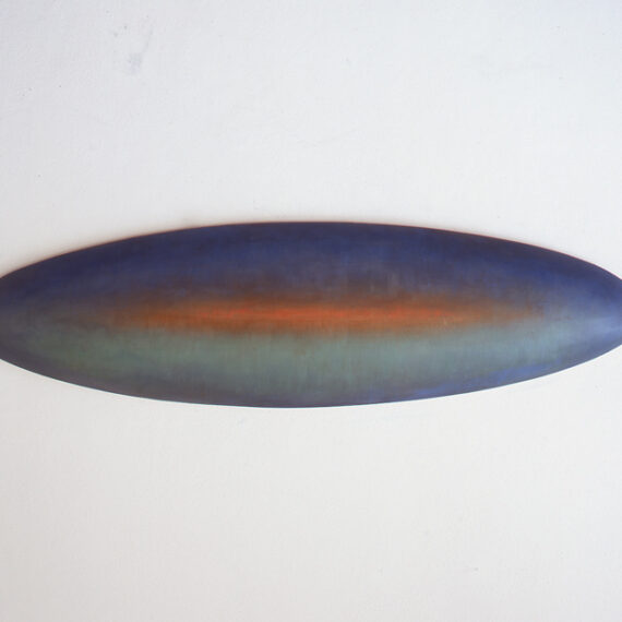 Oval IV, 33 x 100 x 8 cm, 2006, Wachstempera auf Gips
