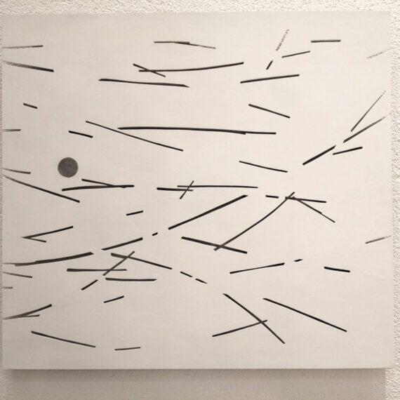 Strömung VII, 92 x 100 x 0,5 cm, 2007/2019, Acryl auf Holz